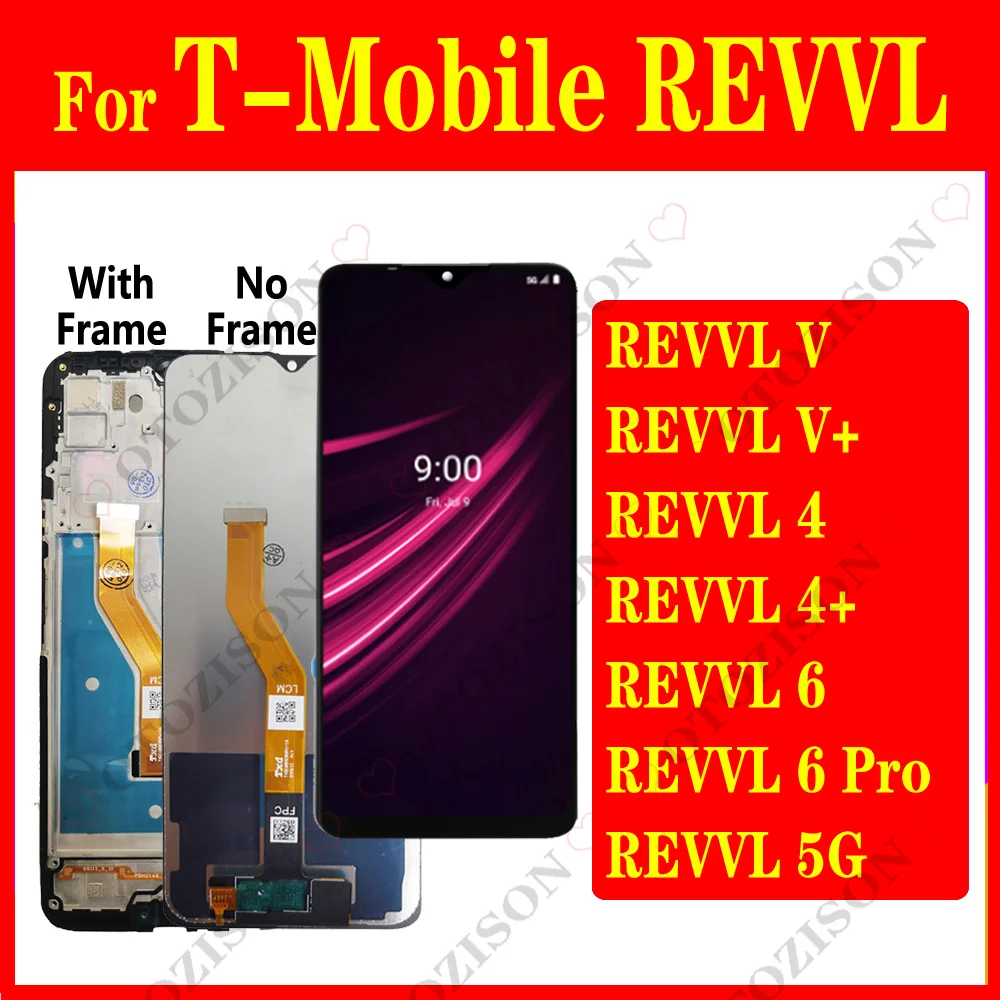 ЖК-дисплей Для T-Mobile REVVL 4 4 + Дисплей V Plus V + 6 Pro 5G Экран С Рамкой Сенсорный Дигитайзер В Сборе Замена 5007Z 5007W T790W Изображение 0