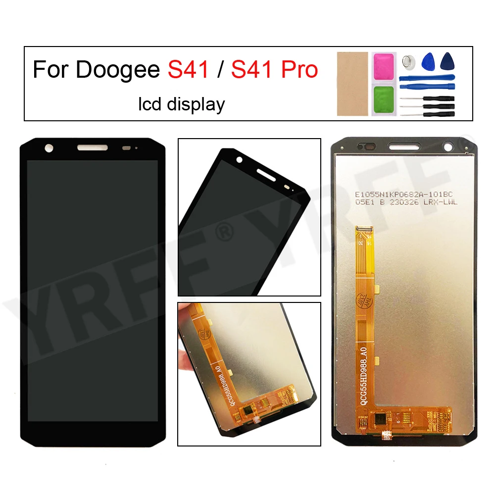 ЖК-экран для Doogee S41 Pro, ЖК-дисплей, сенсорный экран, дигитайзер в сборе, замена телефона, 100% Протестировано Изображение 0