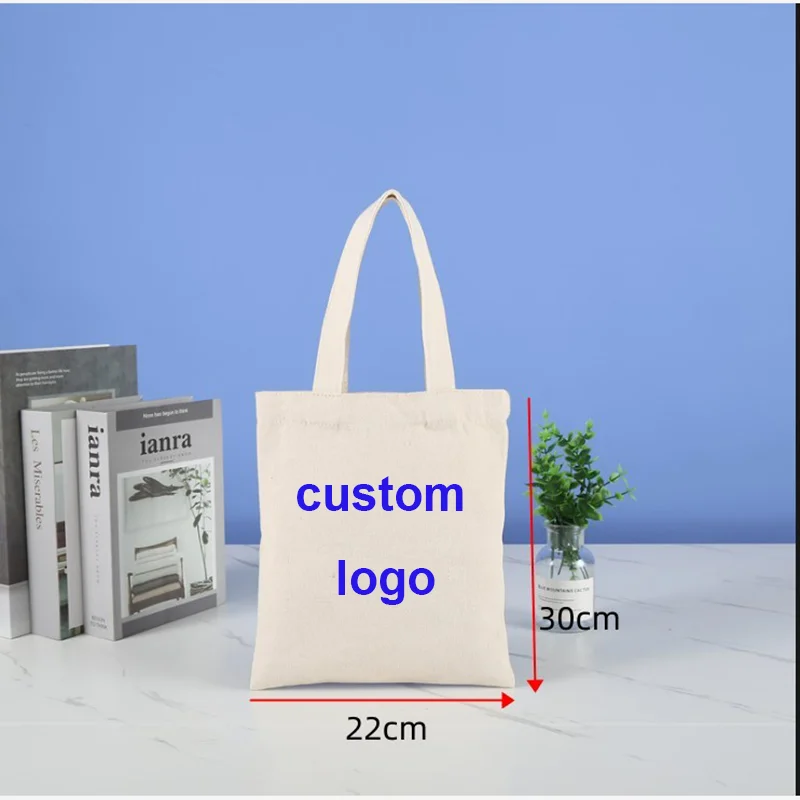 Изготовленная на заказ 3D вышивка, печать логотипа, холст, женские сумки-тоут, сумка для покупок, мужская сумка для покупок, сумки через плечо Изображение 0