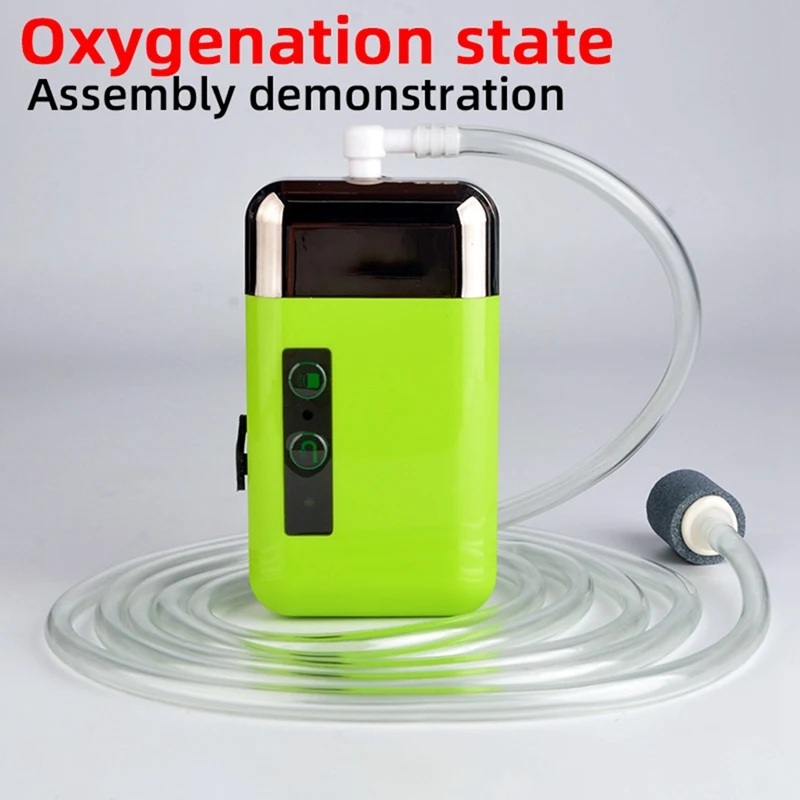 Интеллектуальный датчик водяного кислородного насоса, интеллектуальное индукционное светодиодное освещение, USB-воздушный насос для насыщения кислородом на рыбалке на открытом воздухе Изображение 4