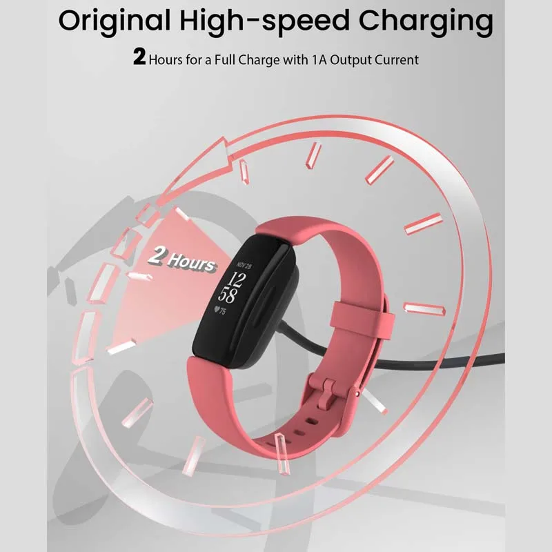 кабель Зарядного Устройства для Fitbit Inspire 2 / ACE3, Док-станция Для Зарядки Смарт-часов, Держатель Подставки, Зажим Для Зарядки, Кабель Премиум-класса Изображение 4