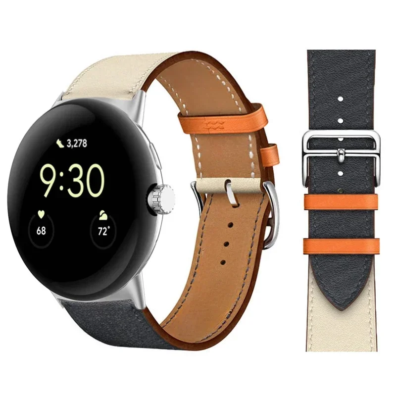 Кожаный ремешок для часов Google Pixel, ремешок correa, браслет для смарт-часов, браслет для ремня, ремешки для часов Google Pixel, аксессуары Изображение 1