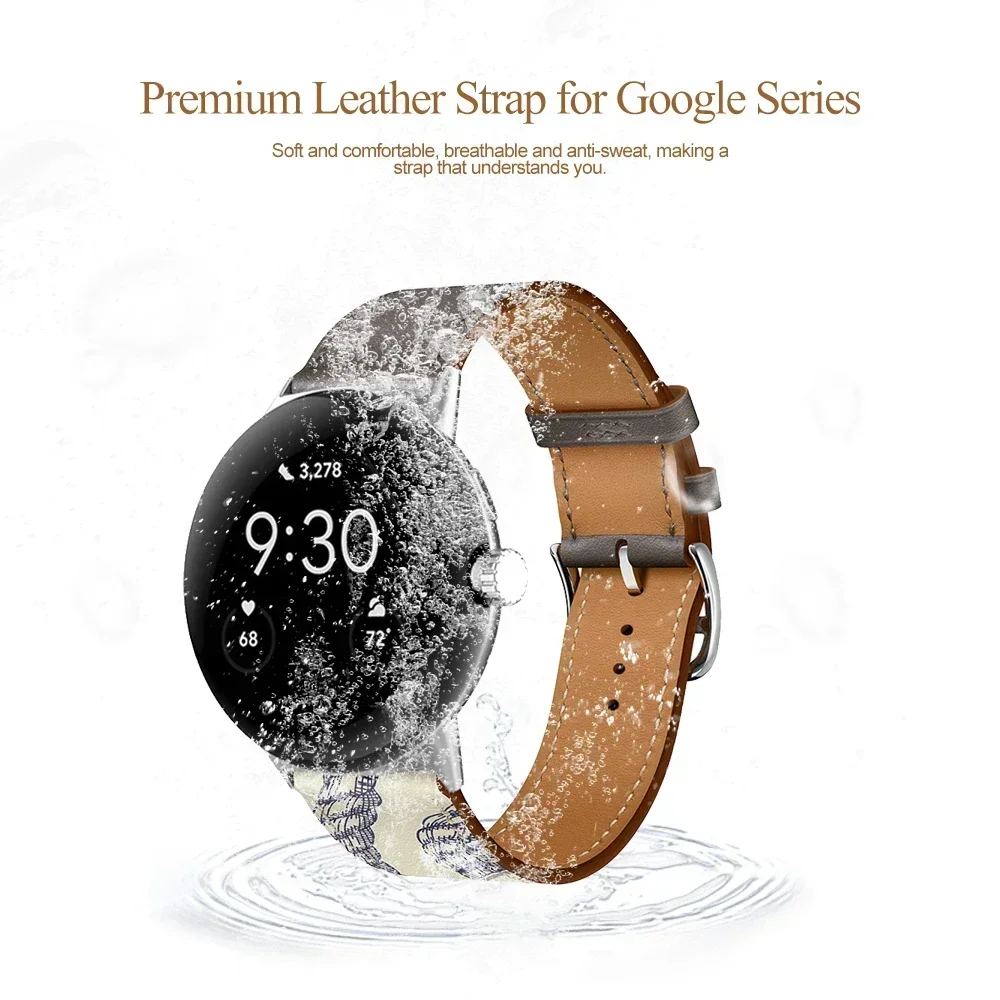 Кожаный ремешок для часов Google Pixel, ремешок correa, браслет для смарт-часов, браслет для ремня, ремешки для часов Google Pixel, аксессуары Изображение 5