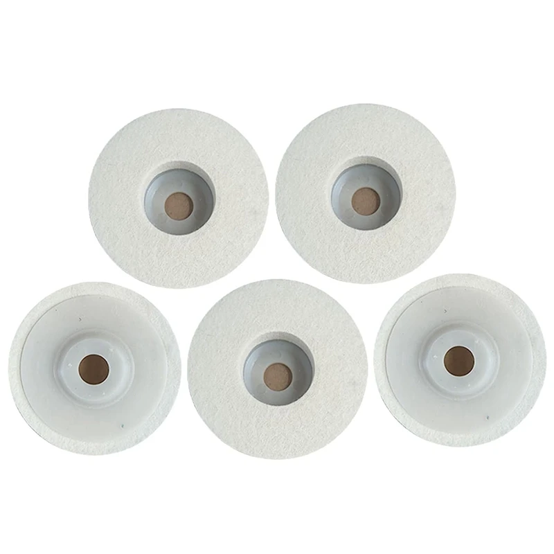 Комплект шерстяных полировальных дисков из 5шт Для угловой шлифовальной машины 125 мм, войлочные полировальные накладки Изображение 0