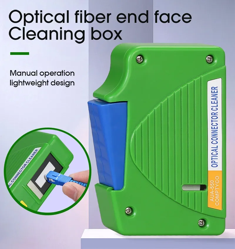 Коробка для чистки торца оптического волокна SC / FC / LC / ST Инструмент для протирания волокна Очиститель для косичек Инструменты для очистки оптического волокна FTTH Изображение 0