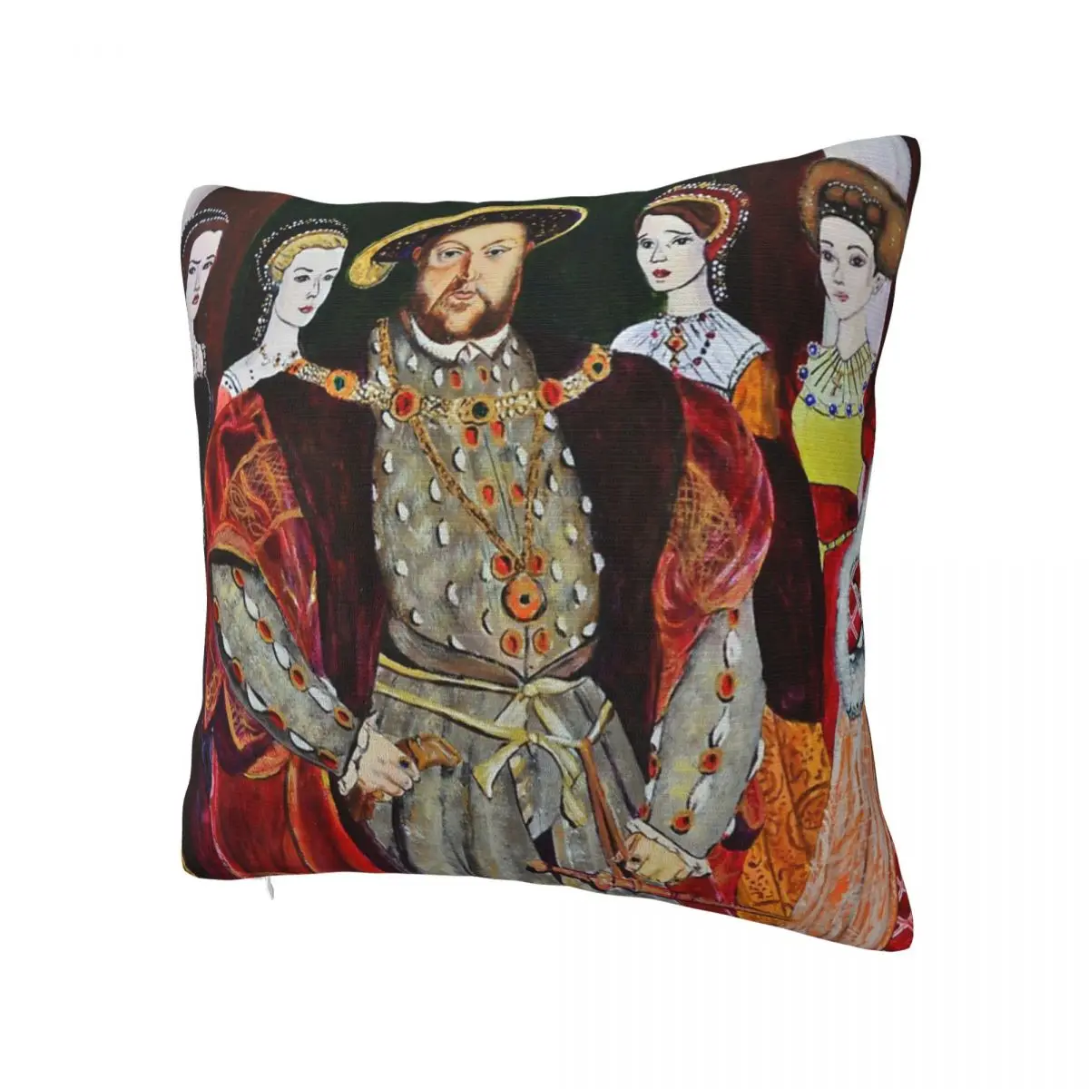 Король Генрих 8-й и шесть его жен Наволочка для подушки Чехол для дивана Для диванной подушки Декоративные наволочки Изображение 1
