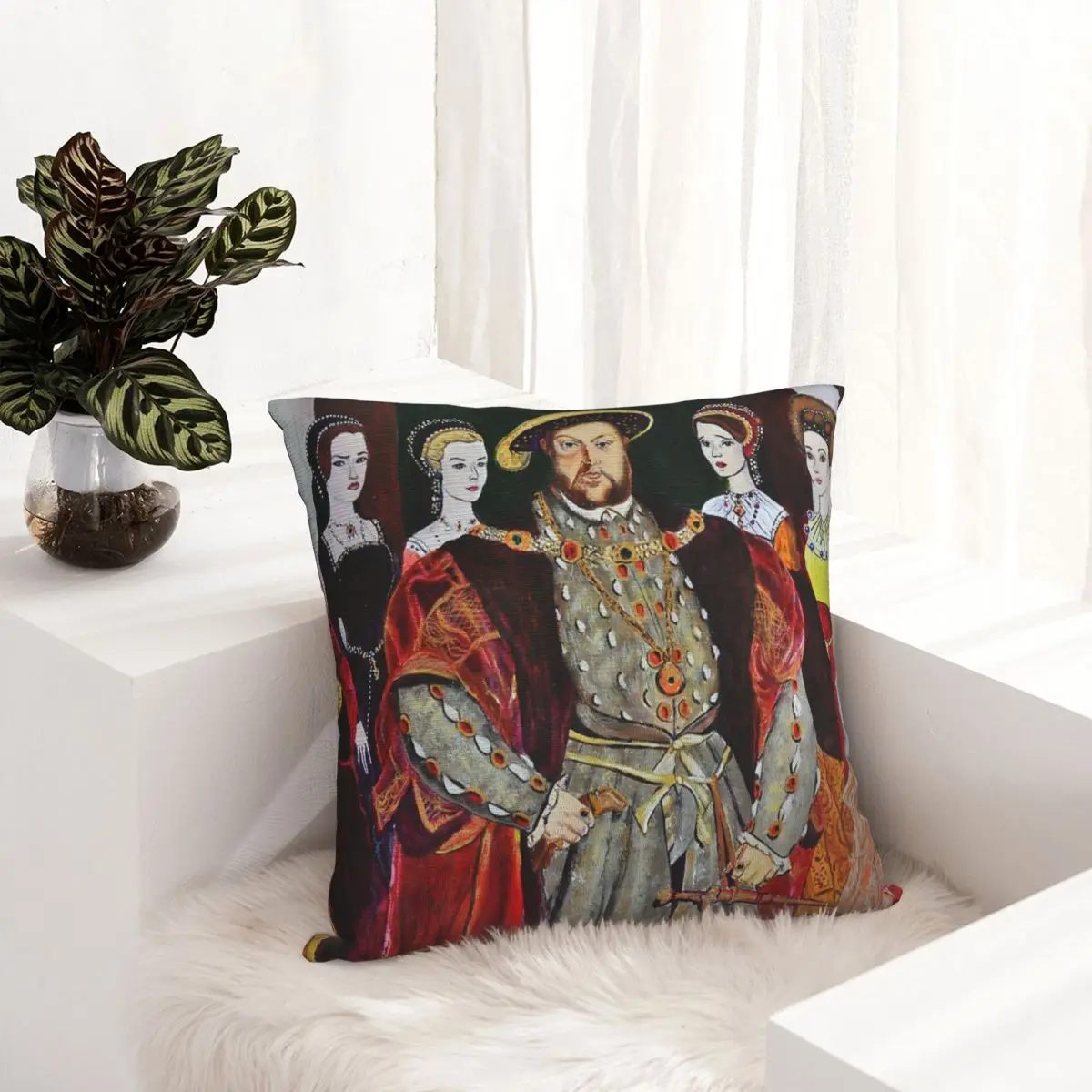 Король Генрих 8-й и шесть его жен Наволочка для подушки Чехол для дивана Для диванной подушки Декоративные наволочки Изображение 5