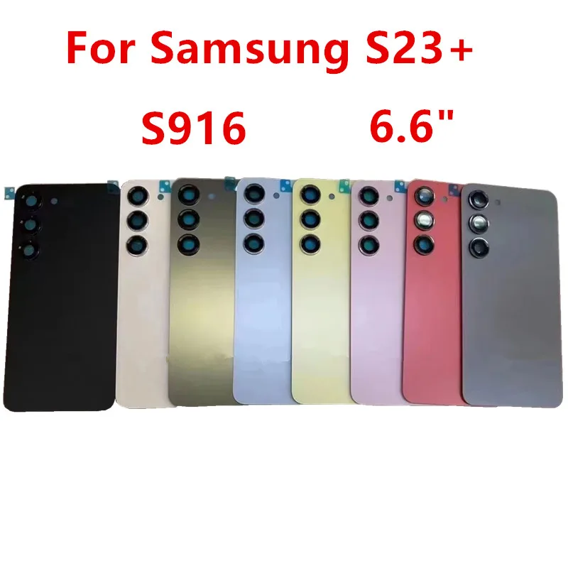 Корпус Для Samsung Galaxy S23 Plus S911 S916 5G Крышка Батарейного Отсека Ремонт Стекла Задняя Дверь Задняя Крышка Логотип Объектива Камеры Изображение 2