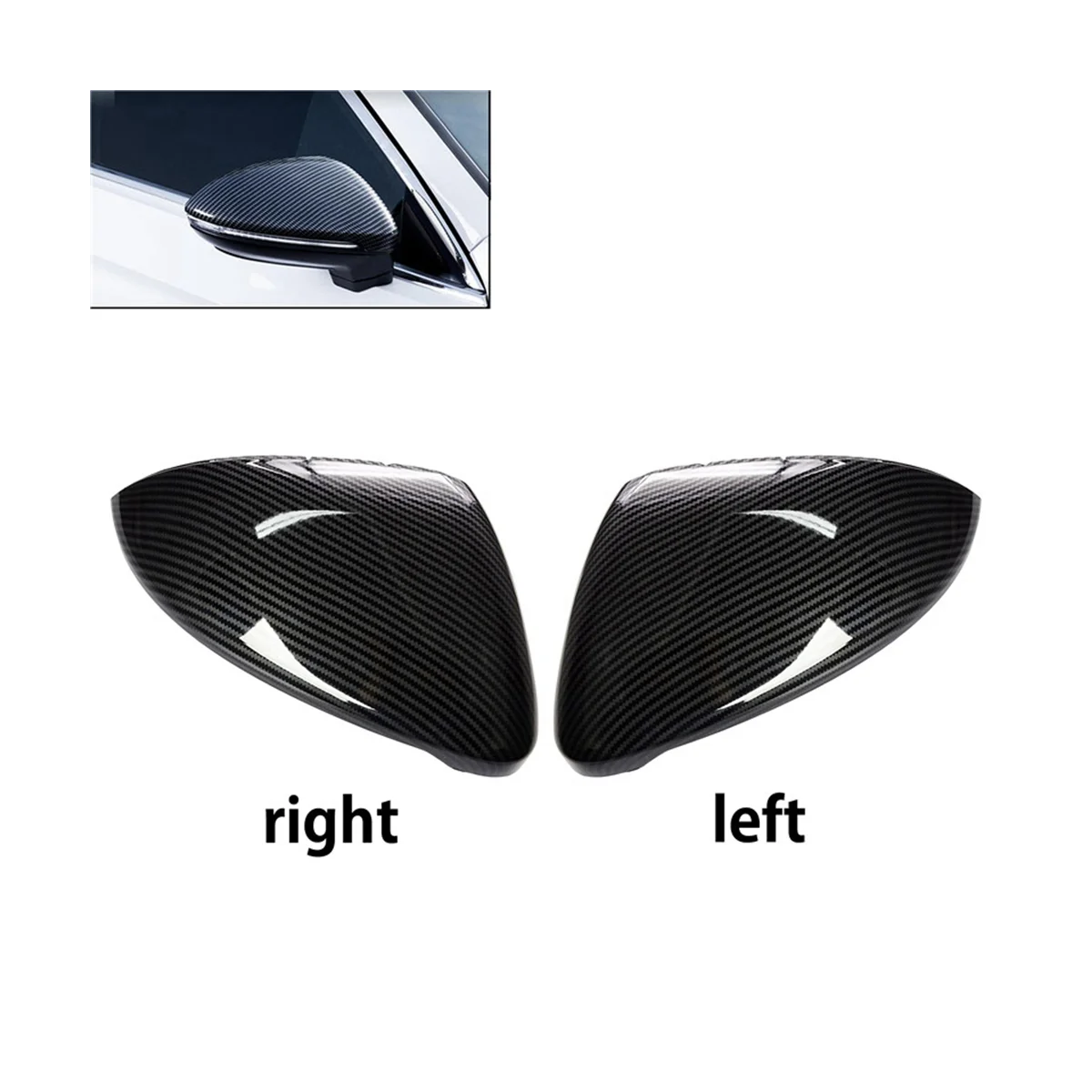 Корпус зеркала заднего вида, крышка зеркала заднего вида, корпус зеркала заднего вида для автомобиля 7 VII MK7 2014-2018 Изображение 1
