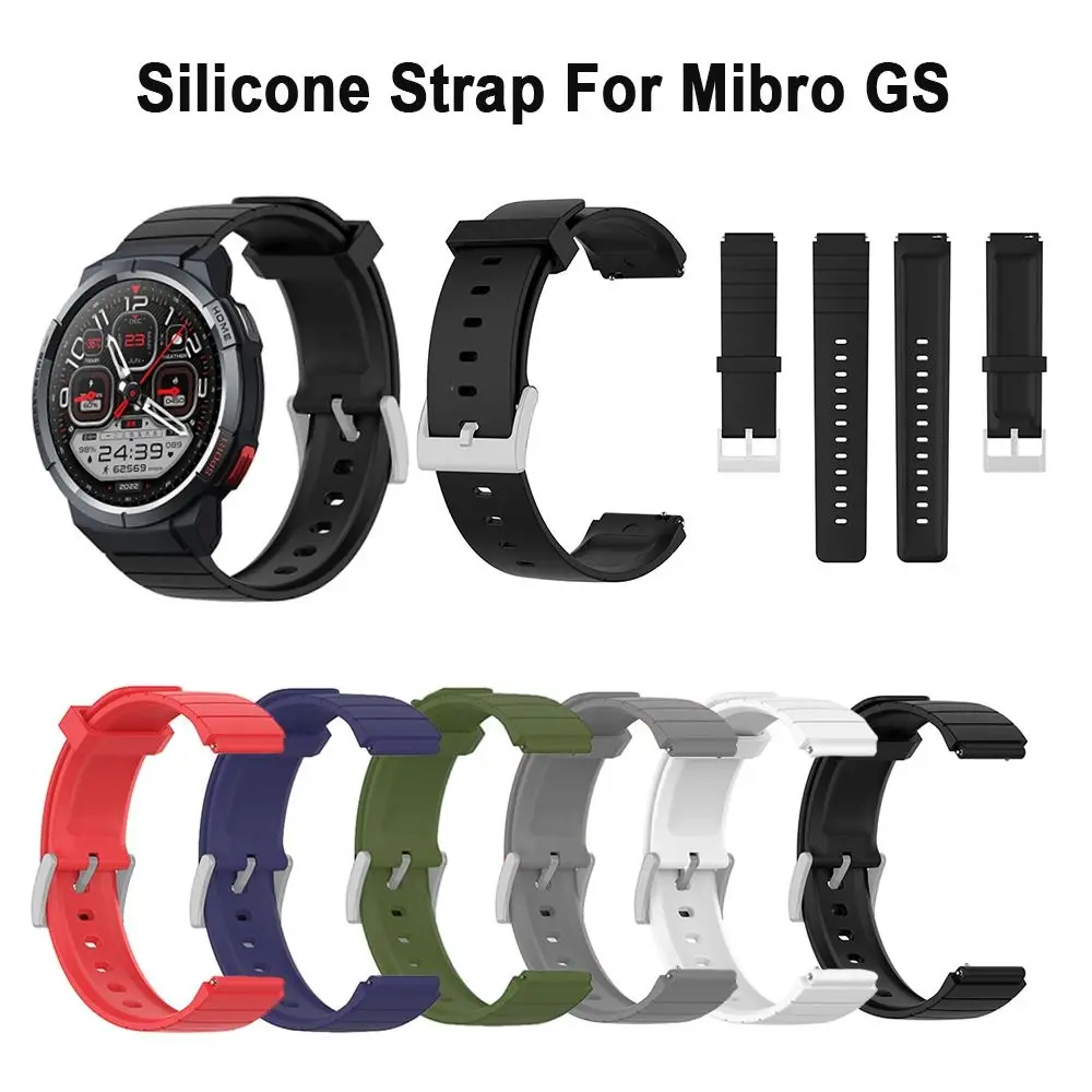 Красочный ремешок для часов Mibro GS Watch Смарт-браслет Ремешок для часов Мягкие Силиконовые Спортивные аксессуары Ремешок для ремня Изображение 1