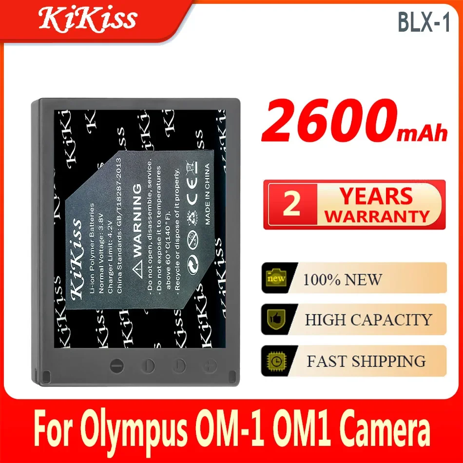 Литий-ионный аккумулятор KiKiss BLX-1 BLX1 2600mAh для камеры Olympus OM-1 OM1 Bateria Изображение 0