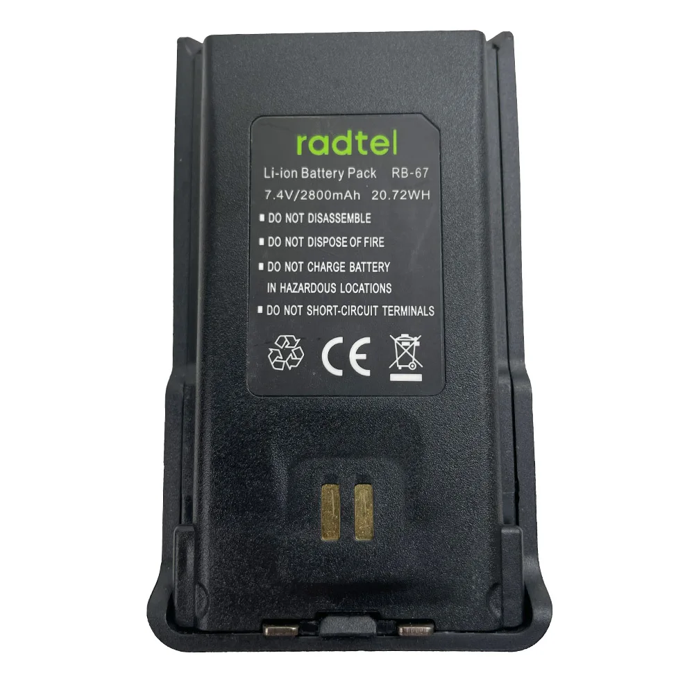Литий-ионный аккумулятор для портативной рации 7,4 В 2800 мАч для радиостанции Radtel RT-68 Изображение 0