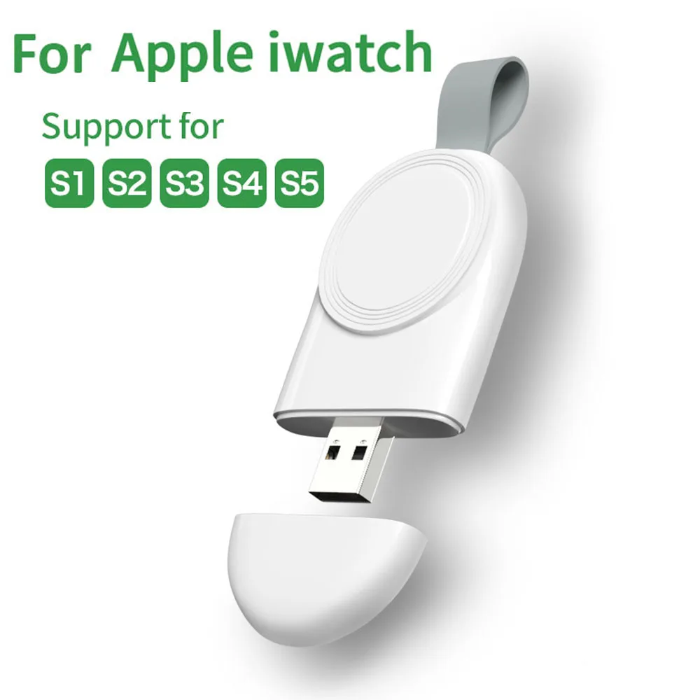 Магнитное маленькое зарядное устройство овальной формы для Apple Watch 6 5 4 3 2 SE Смарт-браслет, индукционная зарядка часов, USB-адаптер для портативного зарядного устройства Изображение 1