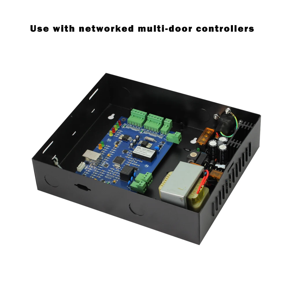 Металлический блок преобразователя питания DC12V 5A для системы входа в офис с 1/2/4 дверью, панели управления доступом, коробки для платы Изображение 2