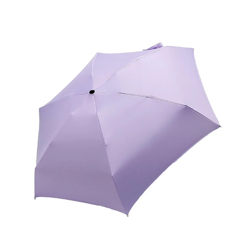 Мини-карманный зонт Компактная конструкция для путешествий Защита от ультрафиолета для зонтов от солнца и дождя 5 T21C Изображение 2