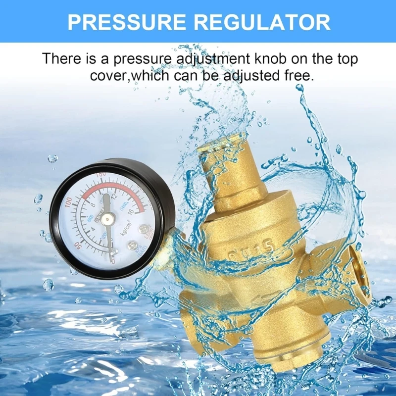 Надежный дюймовый латунный регулятор давления воды DN15 для бытовых и промышленных челноков Изображение 1