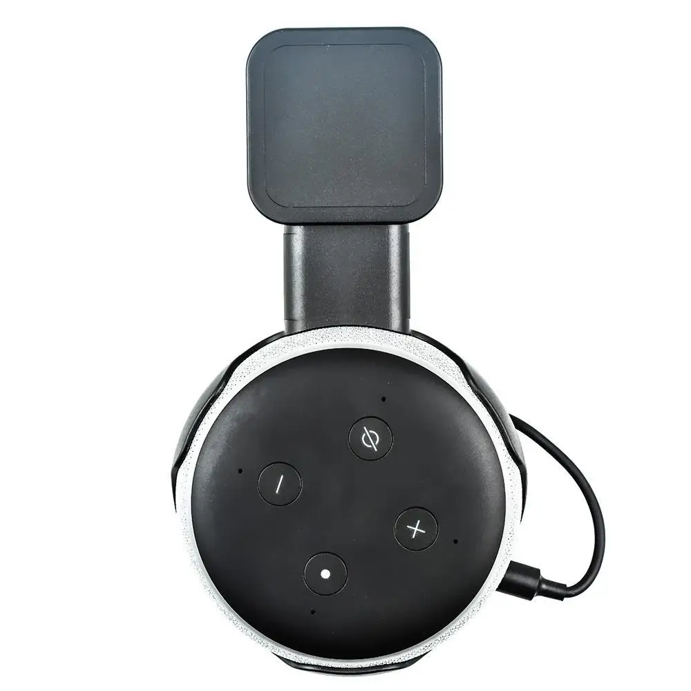 Настенный держатель-Подставка для Экономии места для Динамика Echo Dot 3 Встроенный Кабель Аудио Кронштейн Розетка Вешалка Стеллаж Кейс Вилка Спальня Изображение 4