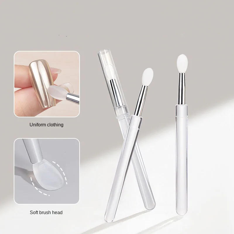 Новая силиконовая палочка для наращивания ногтей Magic Mirror Powder Aurora Smear Stick Растирающая пудра с покрытием Удобная и многоразовая Изображение 0