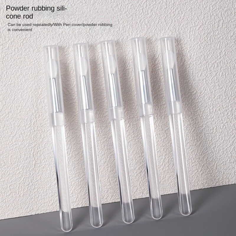Новая силиконовая палочка для наращивания ногтей Magic Mirror Powder Aurora Smear Stick Растирающая пудра с покрытием Удобная и многоразовая Изображение 2