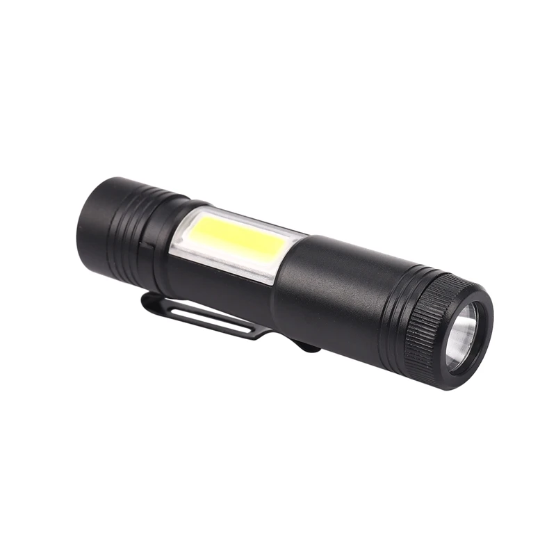 Новый Мини Портативный Алюминиевый Q5 Светодиодный Фонарик XPE & COB Work Light Lanterna Мощная Ручка-Факел Лампа 4 Режима Использования 14500 Или AA Изображение 0