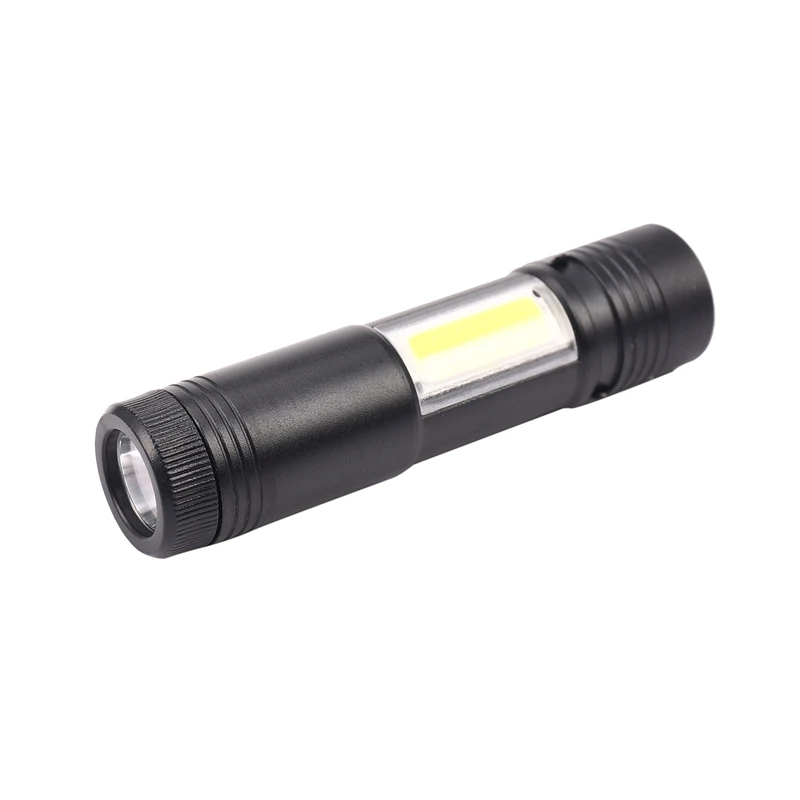 Новый Мини Портативный Алюминиевый Q5 Светодиодный Фонарик XPE & COB Work Light Lanterna Мощная Ручка-Факел Лампа 4 Режима Использования 14500 Или AA Изображение 1