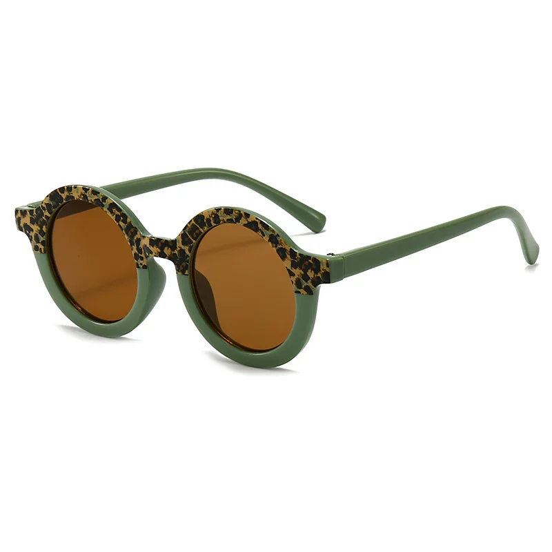 Онлайн Стиль В Том же стиле Модный Яркий Леопардовый Принт UV400 Детские Модные Очки Солнцезащитные очки Детские Солнцезащитные очки Изображение 3