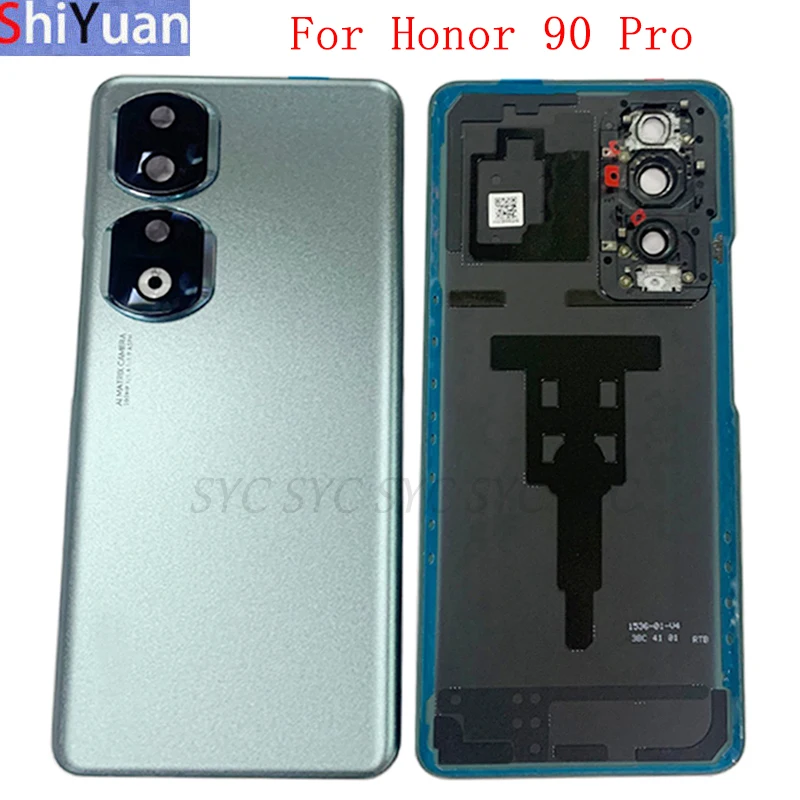 Оригинальная крышка батарейного отсека, корпус задней двери, задняя крышка для Huawei Honor 90 Pro, крышка батарейного отсека с логотипом, запасные части Изображение 0