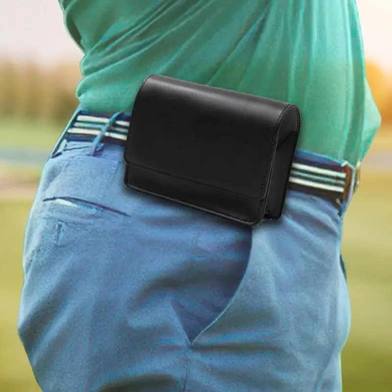 Открытый дальномер для гольфа, чехол из искусственной кожи, сумка для хранения, Корейская сумка-дальномер для мужчин, аксессуары для гольфа Изображение 1