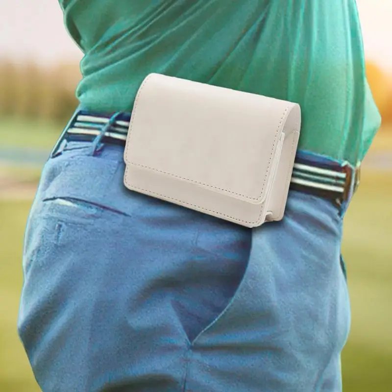 Открытый дальномер для гольфа, чехол из искусственной кожи, сумка для хранения, Корейская сумка-дальномер для мужчин, аксессуары для гольфа Изображение 2
