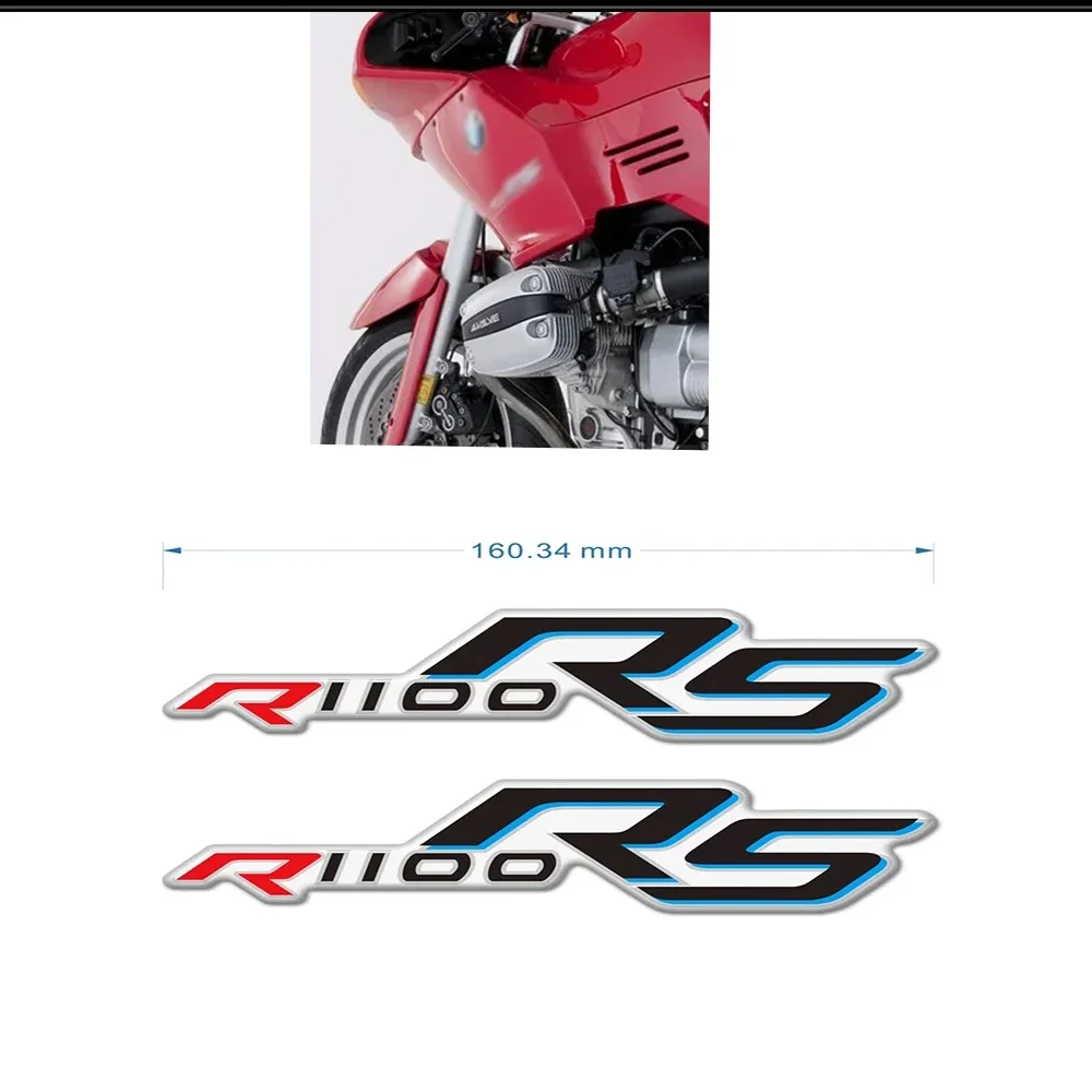 Панель Протектор Обтекатель Наклейки Эмблема Мотоцикла Наклейки Для BMW R1100RS R 1100 RS Боковой Значок R1100 Логотип Защита Бака Изображение 0