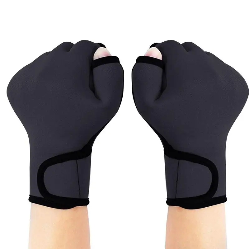 Перчатки Aqua Aqua Fit Тренировочные Перчатки Для Плавания Неопреновые Перчатки С Перепонками Дышащие Легкие Тренировочные Перчатки Для Фитнес-Плавания Изображение 0
