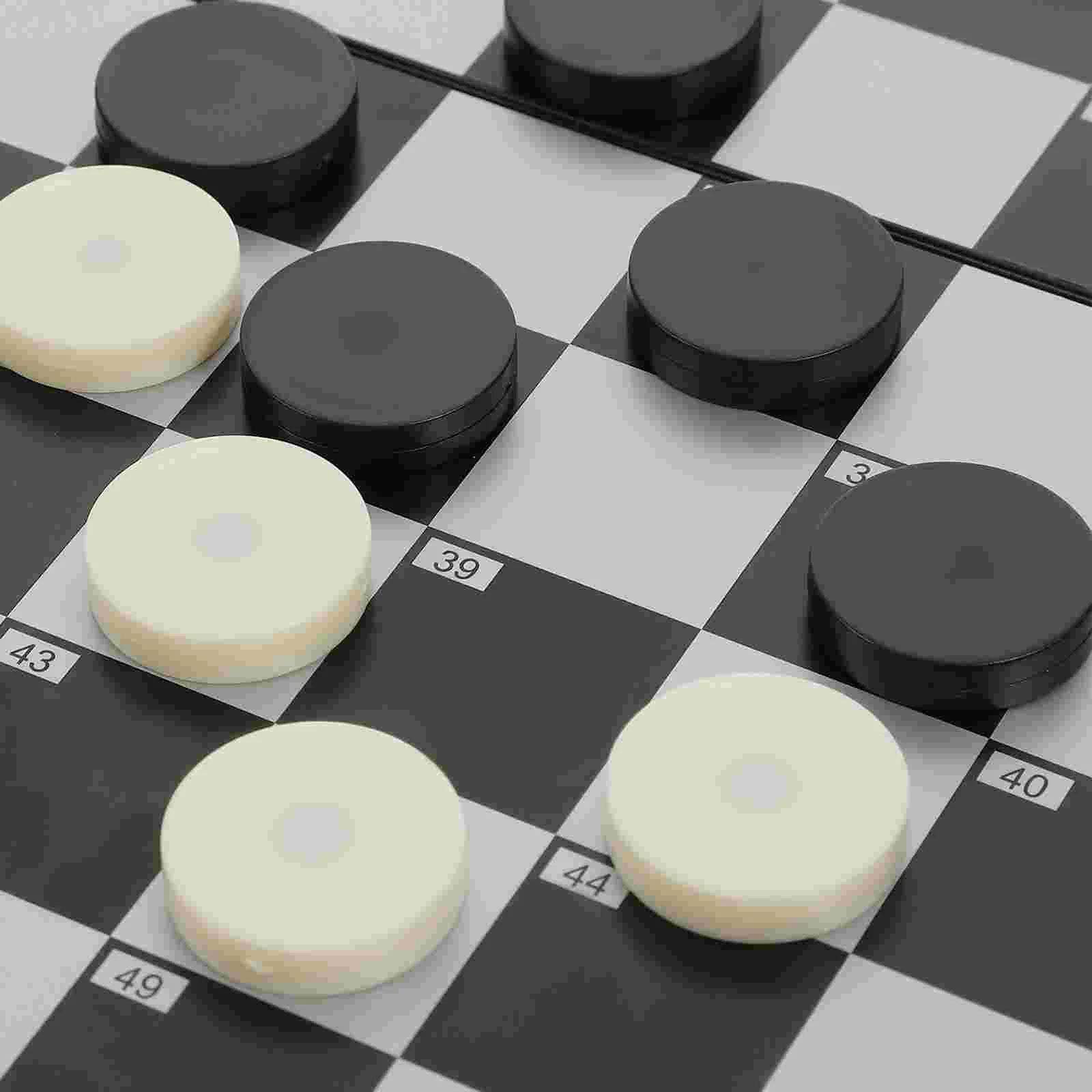 Пластиковые международные шашки, складная настольная игра, полезные шахматы, принадлежности для развлекательных игр, развлекательный аксессуар Изображение 4