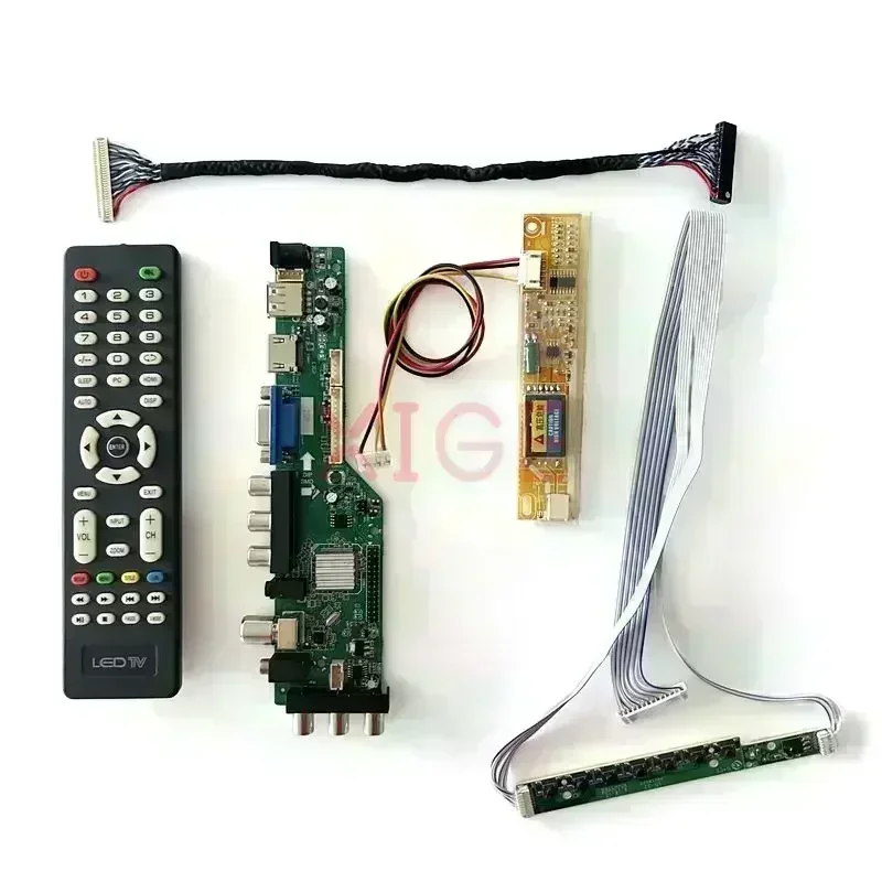 Плата драйвера контроллера Подходит для LP171WU1-A4 LP171WU3-TL DIY Kit LVDS-30Pin Цифровой DVB ЖК-матрица USB + HDMI + VGA + AV + IR 1CCFL 1920*1200 Изображение 2