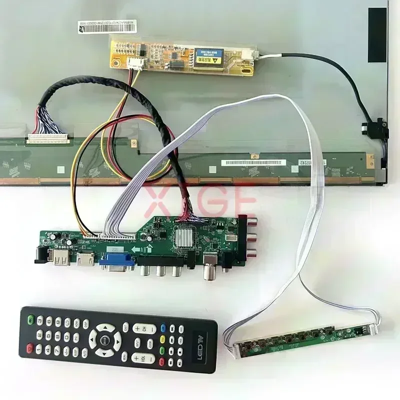 Плата драйвера контроллера Подходит для LP171WU1-A4 LP171WU3-TL DIY Kit LVDS-30Pin Цифровой DVB ЖК-матрица USB + HDMI + VGA + AV + IR 1CCFL 1920*1200 Изображение 4