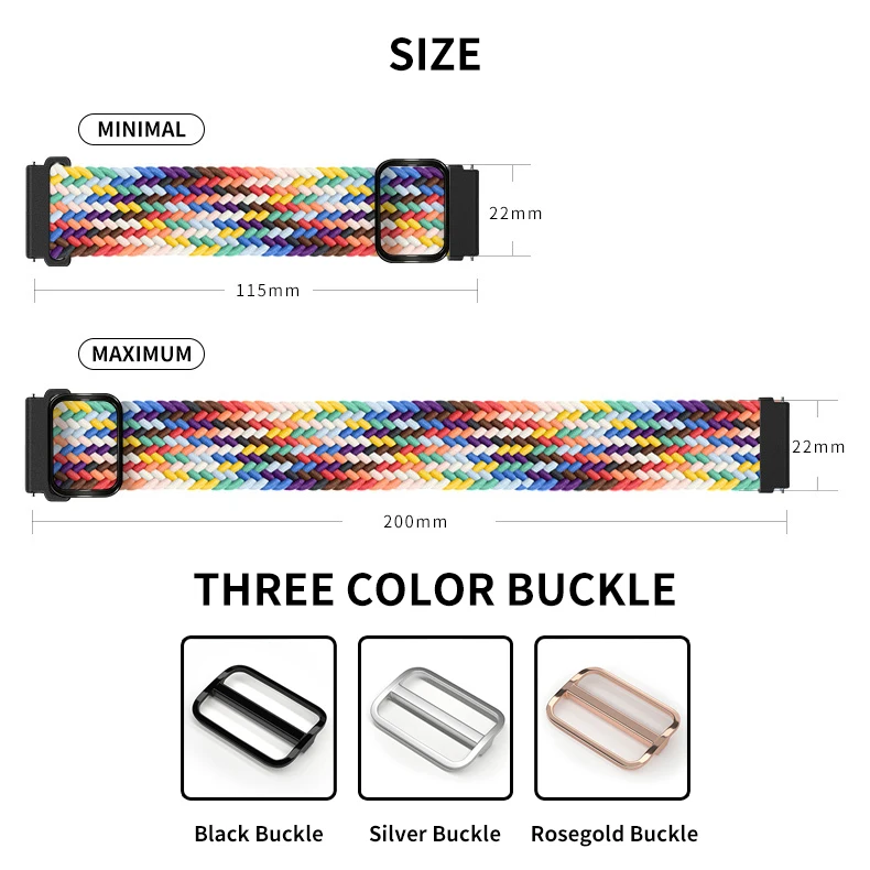 Плетеная Ткань Solo Loop, Нейлоновая Резинка Для Xiaomi Watch S1, Браслет Для MiWatch Active, Цветная Регулируемая Пряжка, Ремешок Для Часов Изображение 1