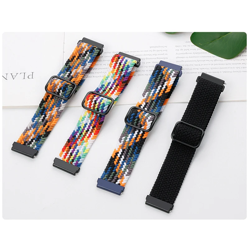 Плетеная Ткань Solo Loop, Нейлоновая Резинка Для Xiaomi Watch S1, Браслет Для MiWatch Active, Цветная Регулируемая Пряжка, Ремешок Для Часов Изображение 4