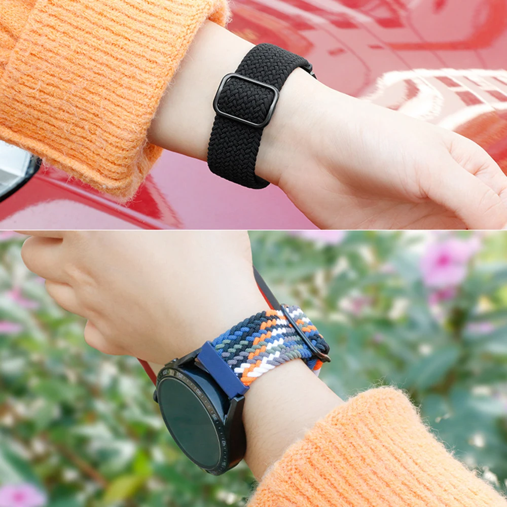 Плетеная Ткань Solo Loop, Нейлоновая Резинка Для Xiaomi Watch S1, Браслет Для MiWatch Active, Цветная Регулируемая Пряжка, Ремешок Для Часов Изображение 5