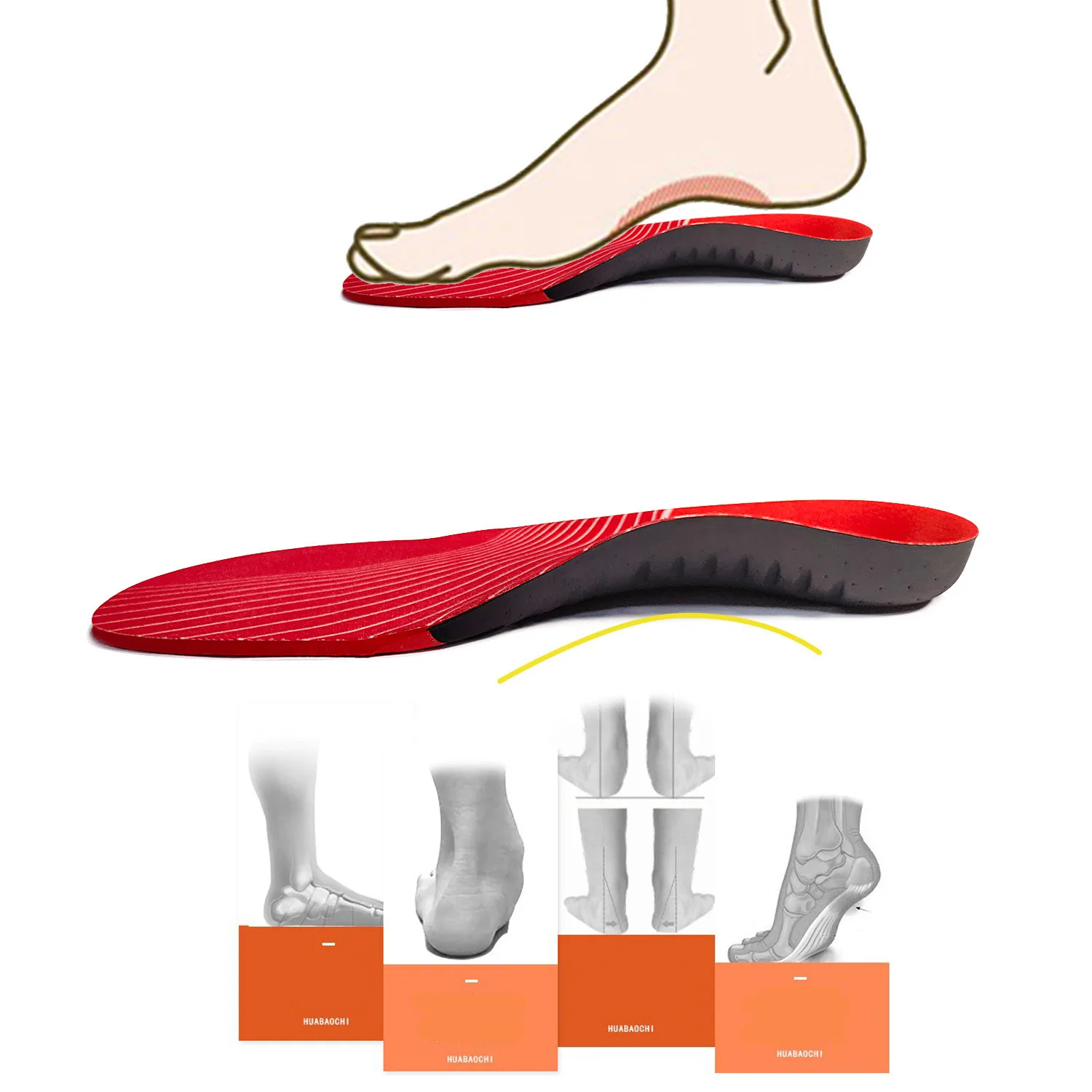Плоскостопие Ортопедические стельки для обуви Мужские женские Супинаторы Корректор Варусно-вальгусной деформации стопы Амортизирующие Дышащие стельки Изображение 1