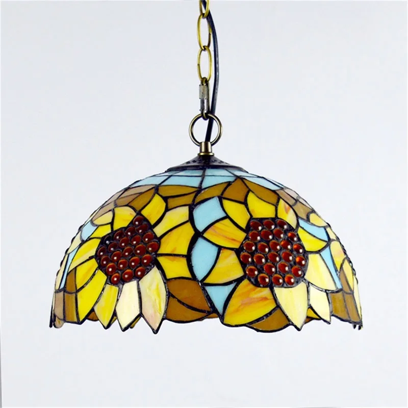 Подвесной светильник TEMOU Tiffany Светодиодная лампа Современные креативные светильники для украшения домашней столовой Изображение 1