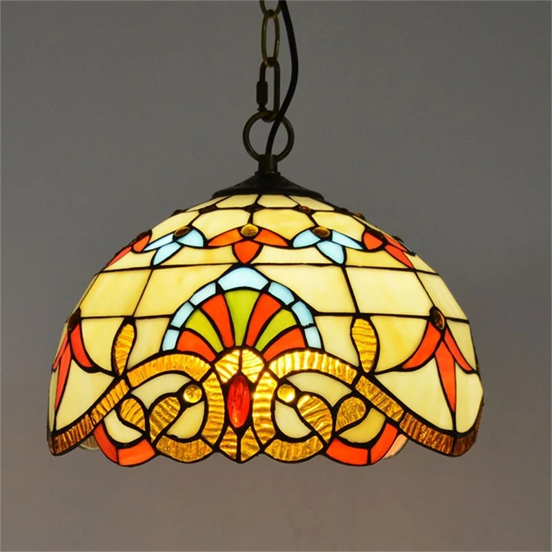 Подвесной светильник TEMOU Tiffany Светодиодная лампа Современные креативные светильники для украшения домашней столовой Изображение 4