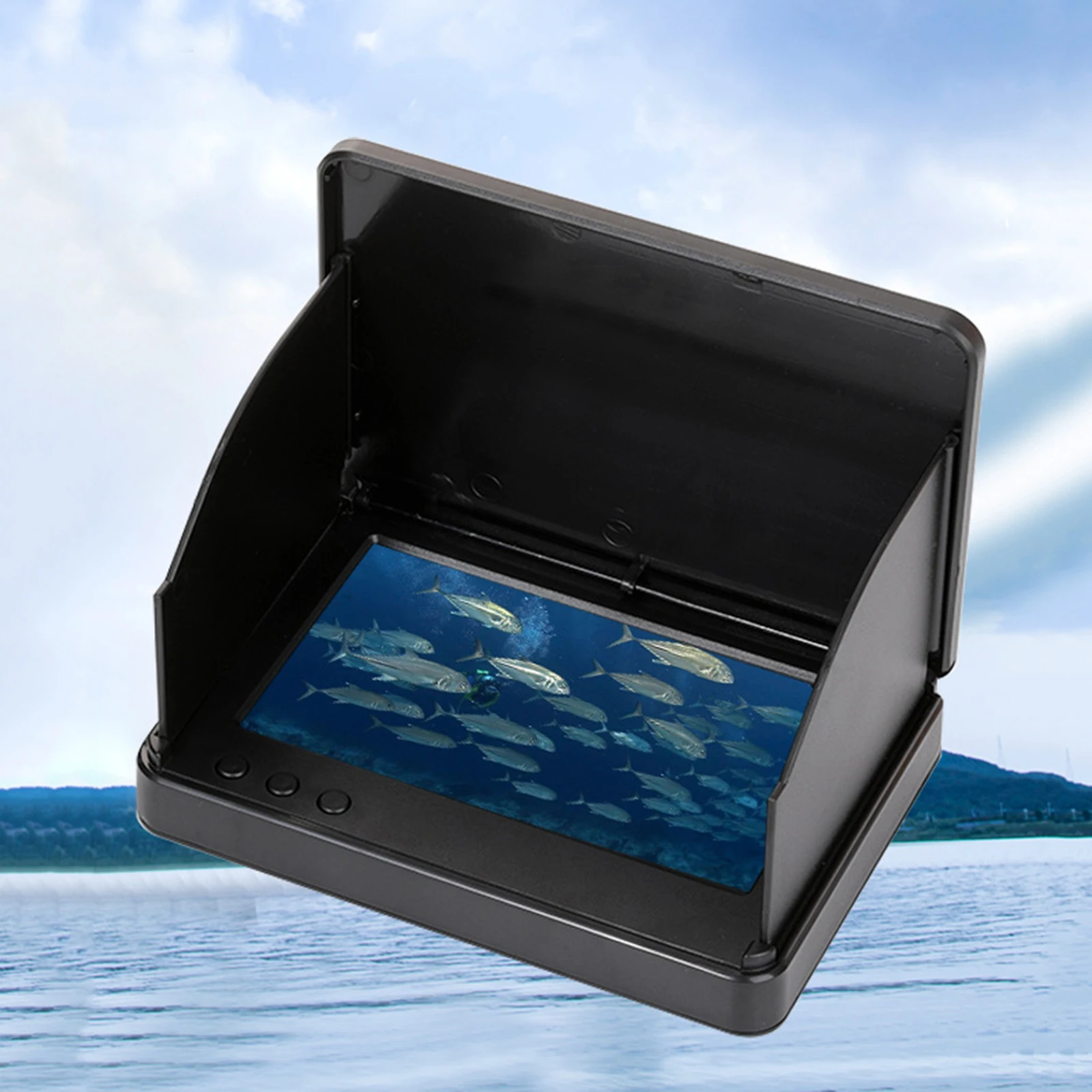 Подводный эхолот Визуальный HD датчик температуры и глубины Fish Finder HD монитор ночного видения Изображение 3