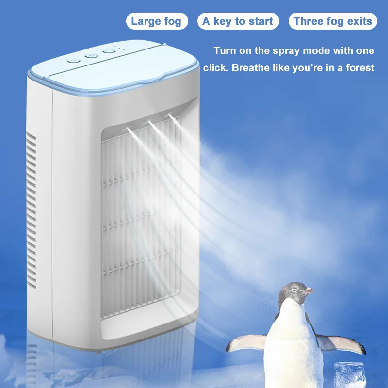 Портативный вентилятор-охладитель воздуха, мини-USB кондиционер, настольный вентилятор воздушного охлаждения, Увлажнитель, очиститель для офиса, спальни Изображение 1