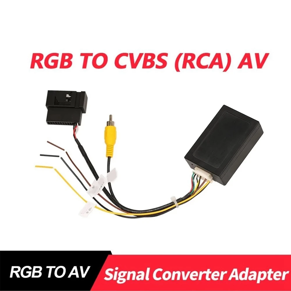 Преобразователь сигнала RGB в (RCA) AV CVBS Декодер Коробка Адаптер для заводской камеры заднего вида Tiguan Golf 6 Passat CC Изображение 1