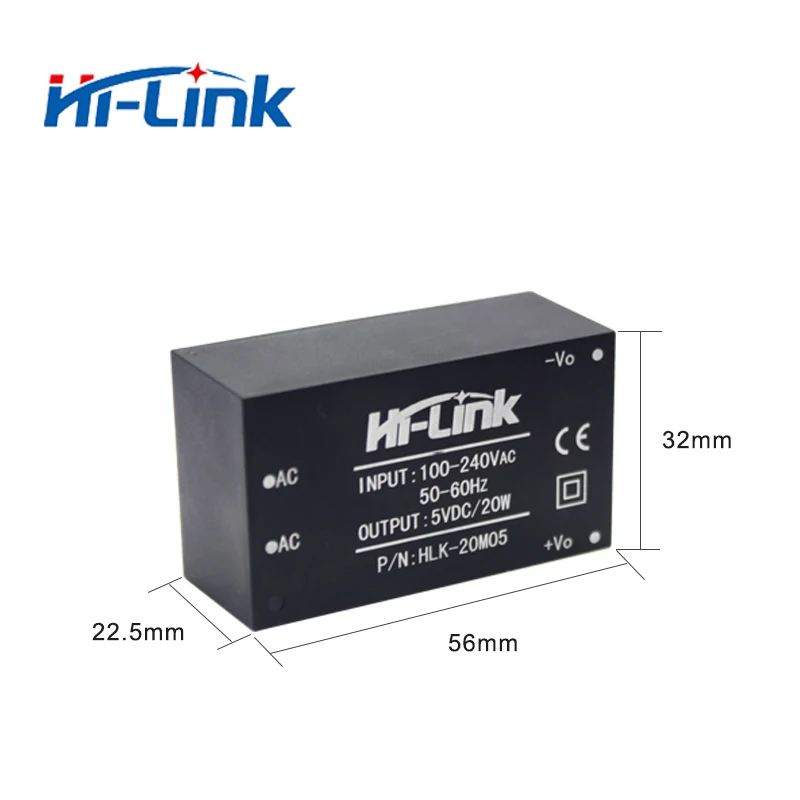 Производство Источника питания постоянного тока 5V 4A для IOT 20W мини-размера HLK-20M05 с высокой эффективностью и надежностью Изображение 4