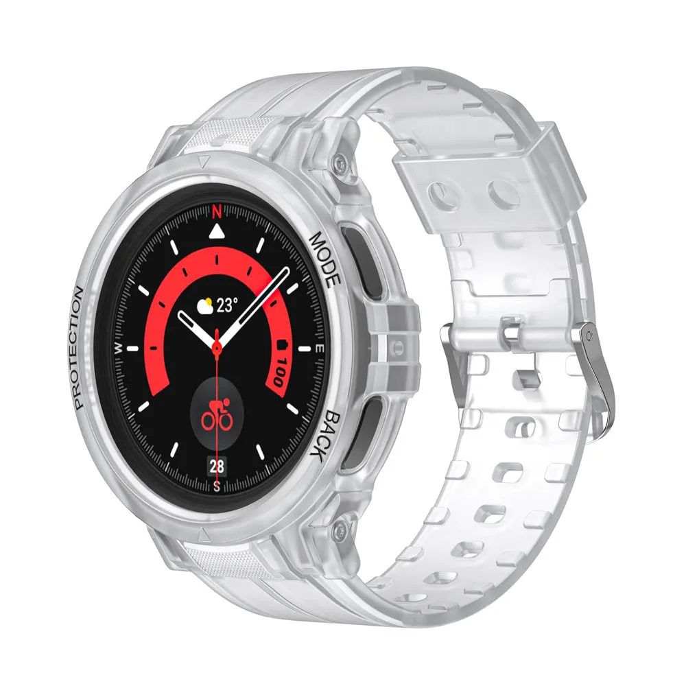 Прочный бронированный Ремешок для часов Samsung Galaxy Watch 4 Watch 5 5 Pro с защитным чехлом 40 мм 44 мм 45 мм (без экрана) Изображение 1