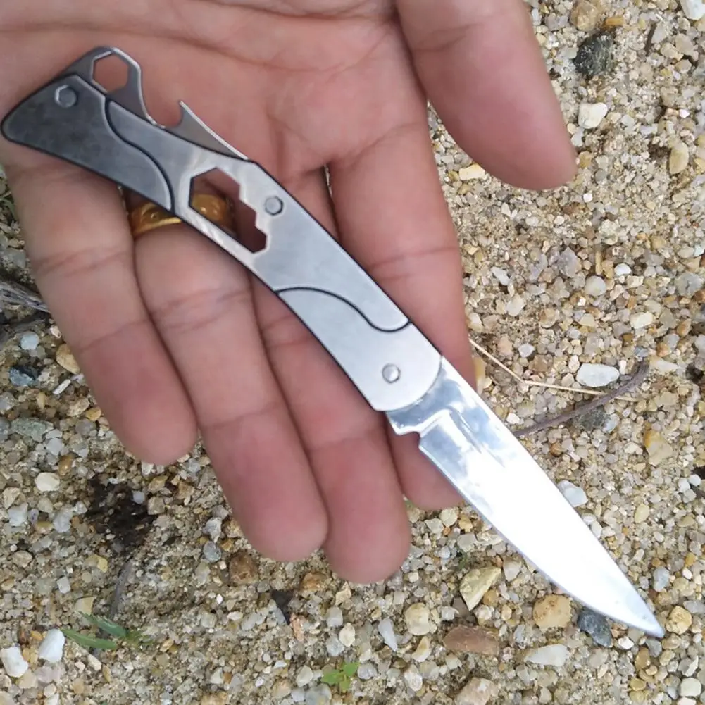 Прочный карманный нож с функцией гаечного ключа, нескользящий складной нож С отверстием для подвешивания, складной нож Изображение 4