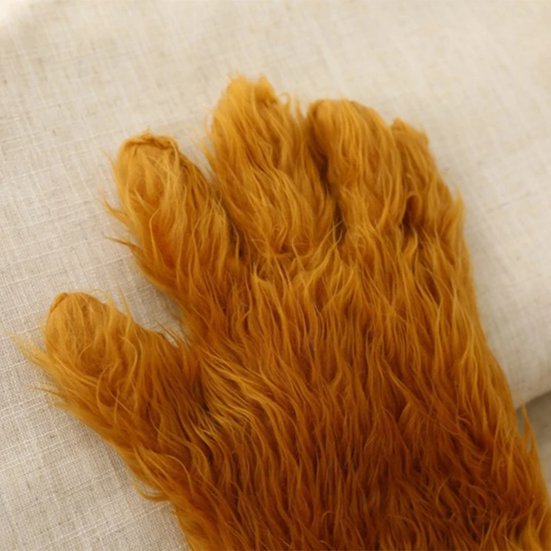 Пушистая перчатка с Когтями Мультяшного Медведя, длинные перчатки, Варежка на весь палец на Хэллоуин Изображение 4