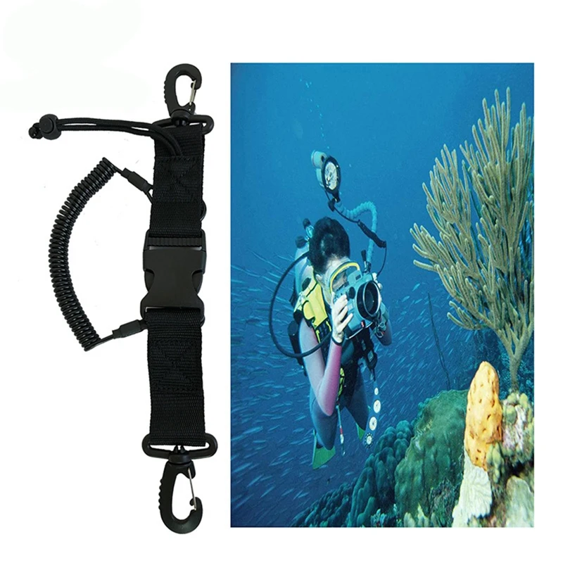 Ремешок для камеры для подводного плавания на каноэ с быстроразъемной пряжкой И зажимами для плавания под каяком Спортивный Аксессуар для плавания Изображение 5