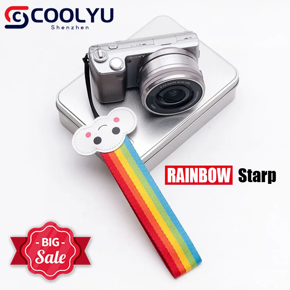 Ремешок Для Камеры на Запястье Canon Nikon Sony Pentax Olympus Panasonic iPhone Huawei Xiaomi Ремешок Для Мобильного Телефона Rainbow SLR Изображение 0