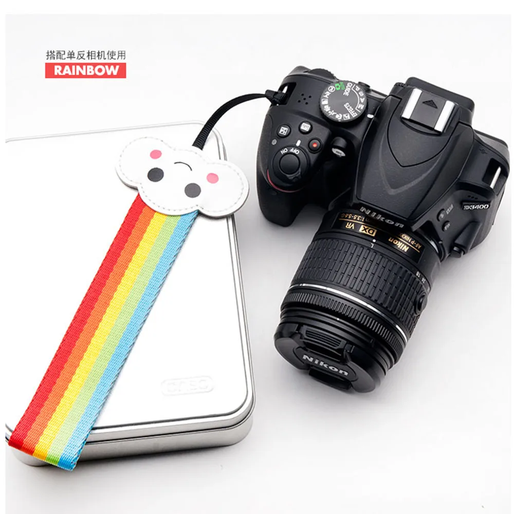 Ремешок Для Камеры на Запястье Canon Nikon Sony Pentax Olympus Panasonic iPhone Huawei Xiaomi Ремешок Для Мобильного Телефона Rainbow SLR Изображение 3